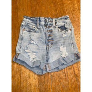 Aeropostale Distressed Denim Shorts-000